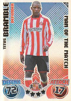 Titus Bramble Sunderland 2010/11 Topps Match Attax Man of the Match #423
